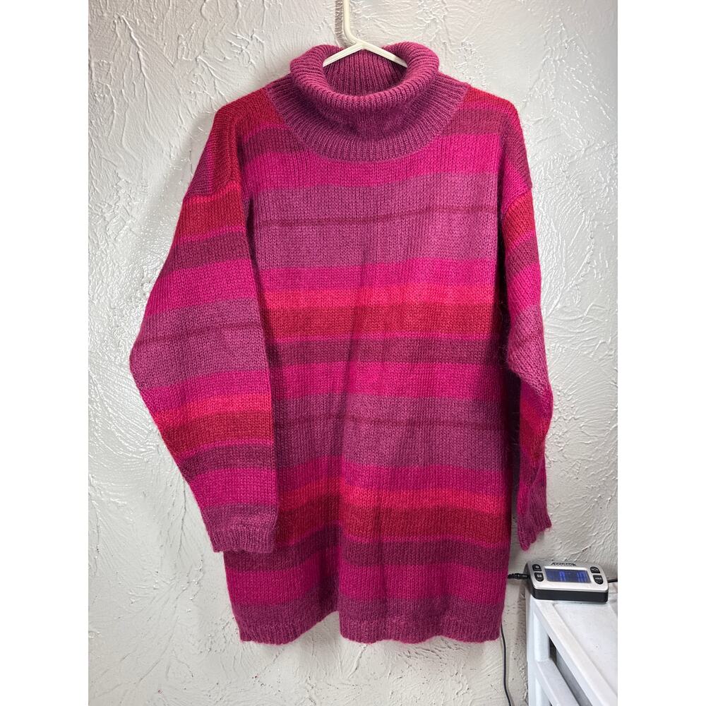 Abercrombie & Fitch Womens‎ Long Turtleneck Sweater Mohair Wool Vintage Sz Small